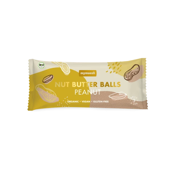 nut butter balls peanut, organic, 60g