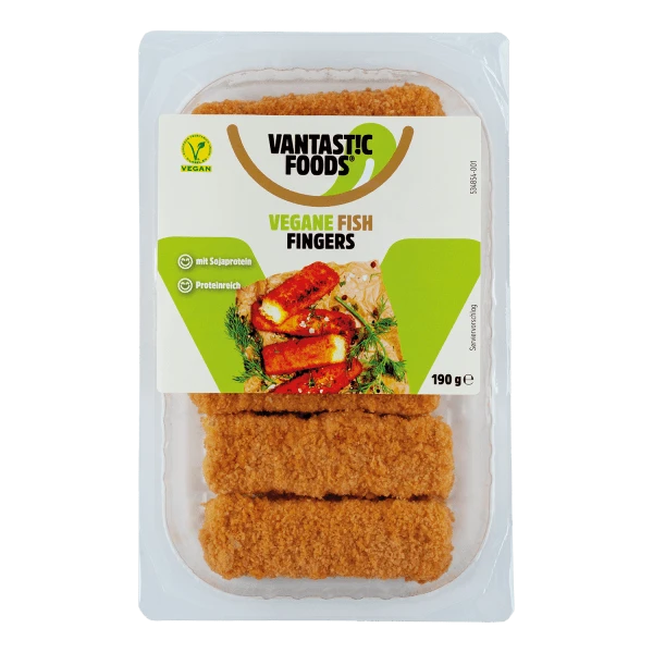 vegan vantastic fish fingers, 190g