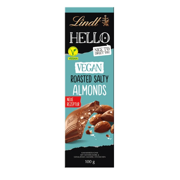 hello vegan roasted salty almonds, 100g