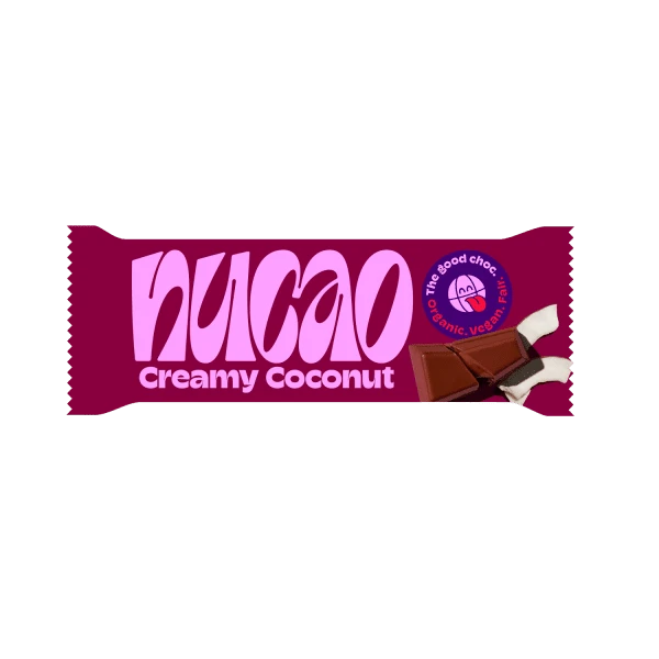 chocolate bar creamy coconut, organic, 33g