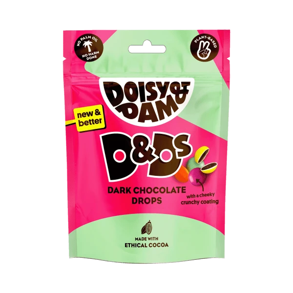 doisy & dam dark chocolate drops, 80g