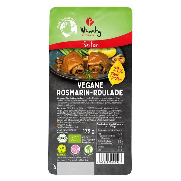 vegan rosemary roulade, organic, 175g