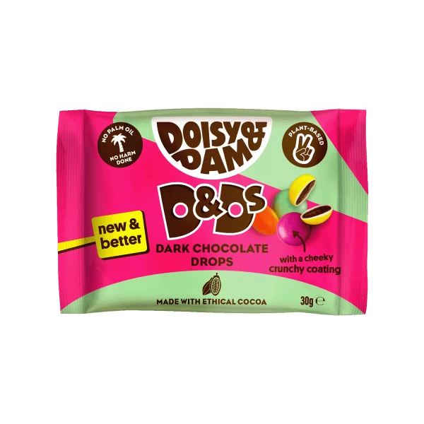 doisy & dam dark chocolate drops, 30g