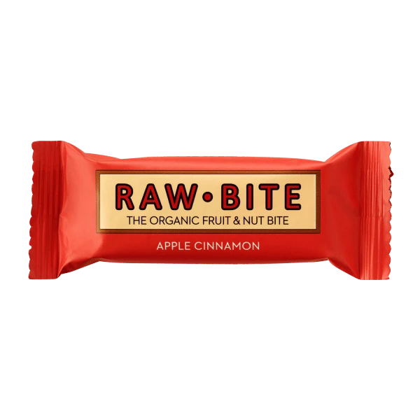 raw bite fruit bar apple cinnamon, organic, 50g